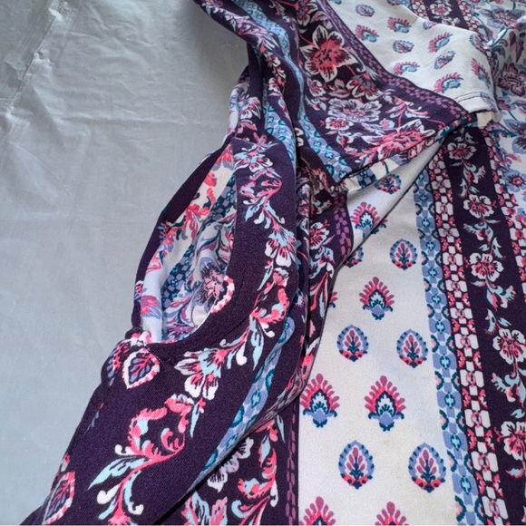 Ellen Tracy Purple and Pink Casual Sundress - Picture 3 of 4